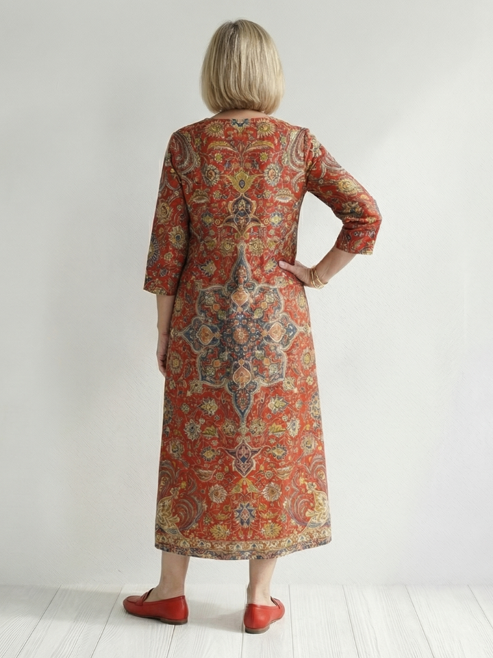 Carter | Ease Patchwork Midi Dress