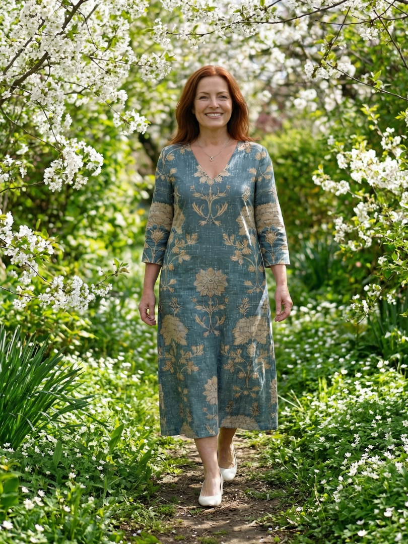 Skye | Gentle Shape Floral Midi Dress