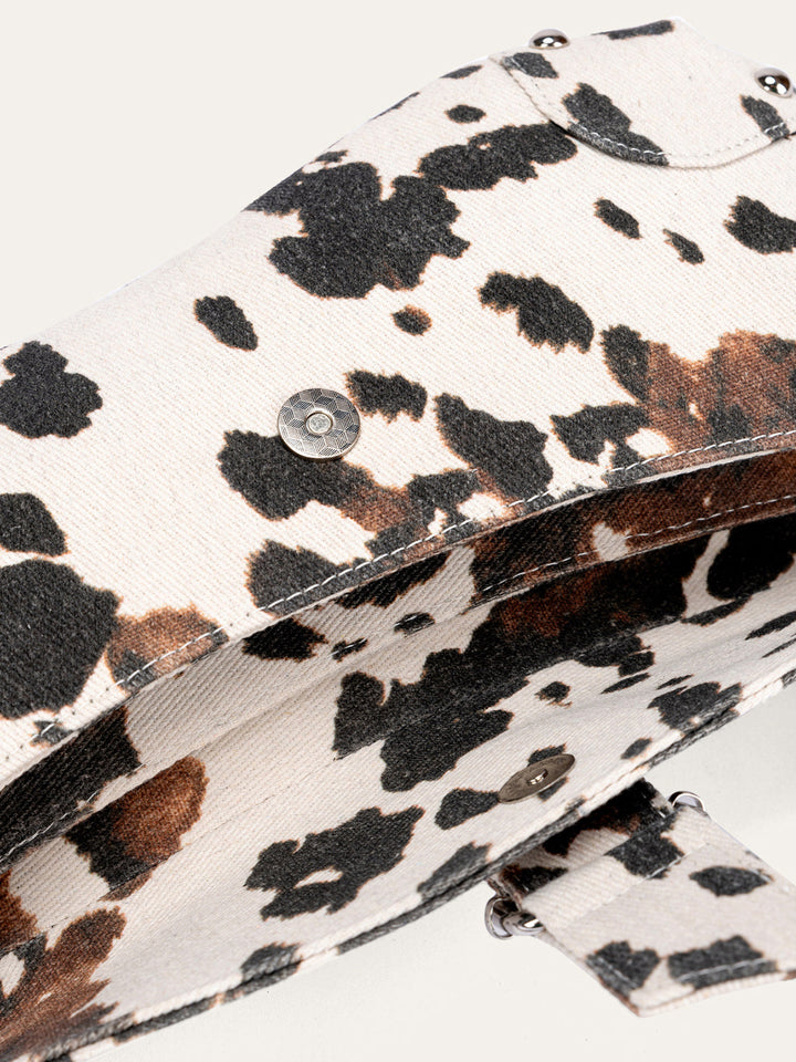Animal Print Buckle Shoulder Bag