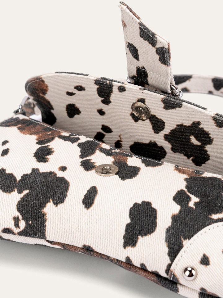 Animal Print Buckle Shoulder Bag