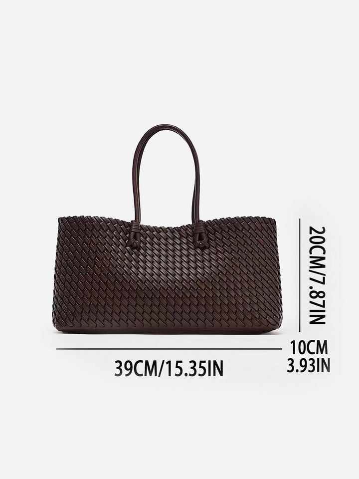 Woven PU Tote Bag