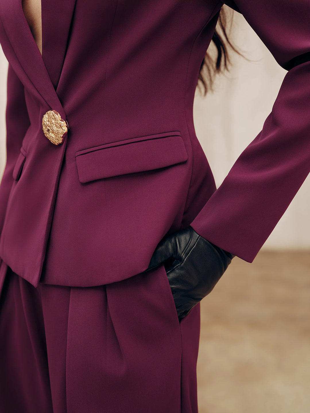 Metal Detail Tailored Blazer