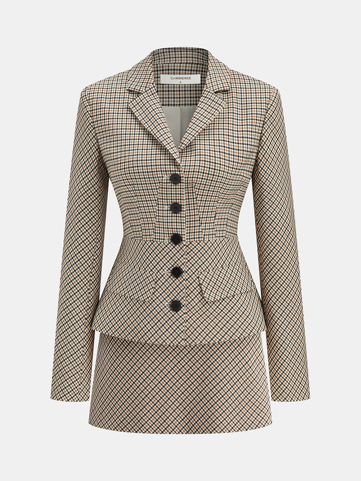 Checked Tailored Blazer