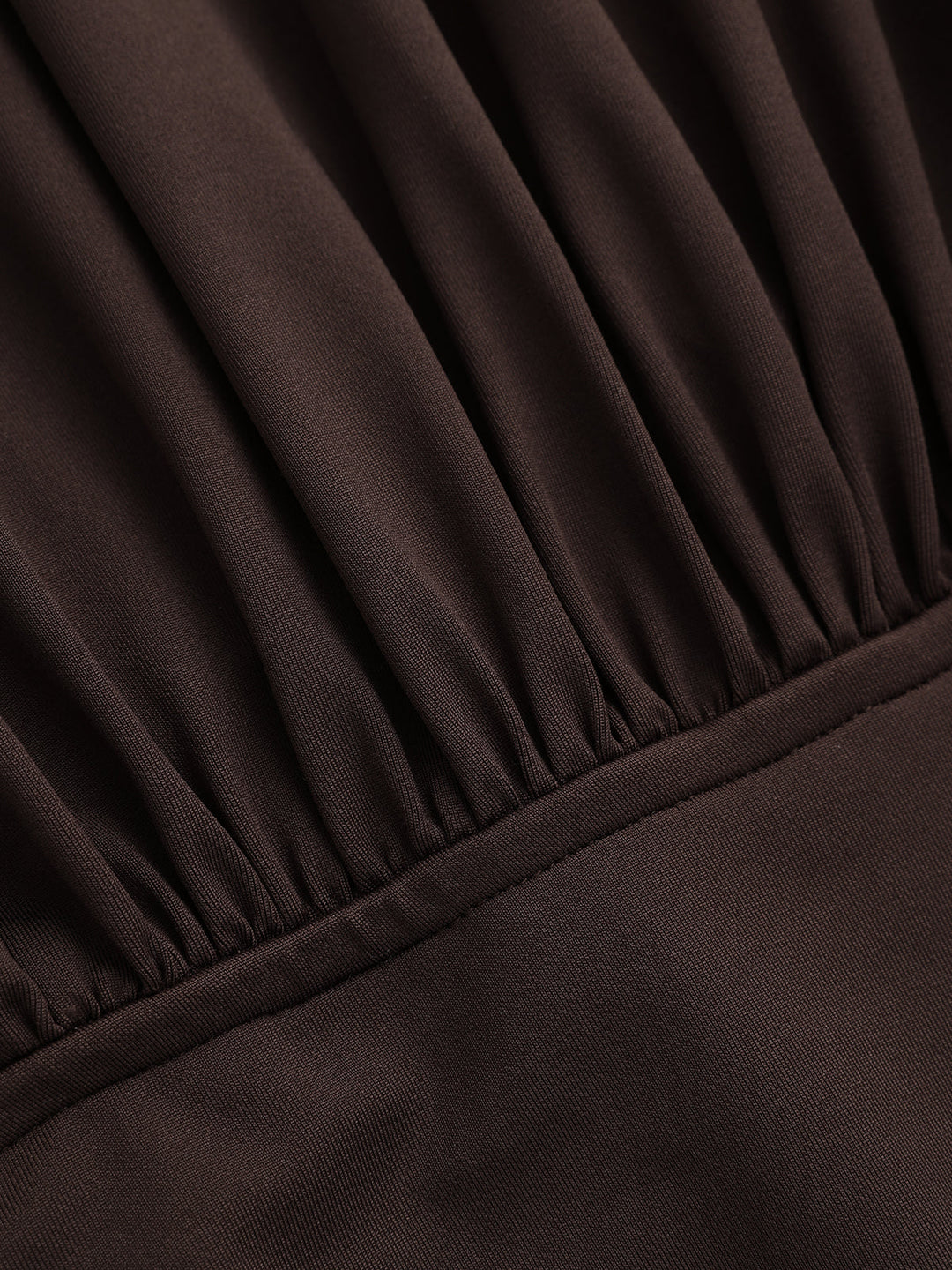 Long-Sleeve Ruched Waist Mermaid Maxi Dress