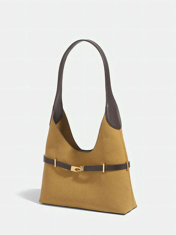 Color-Block Metal-Accent Shoulder Bag