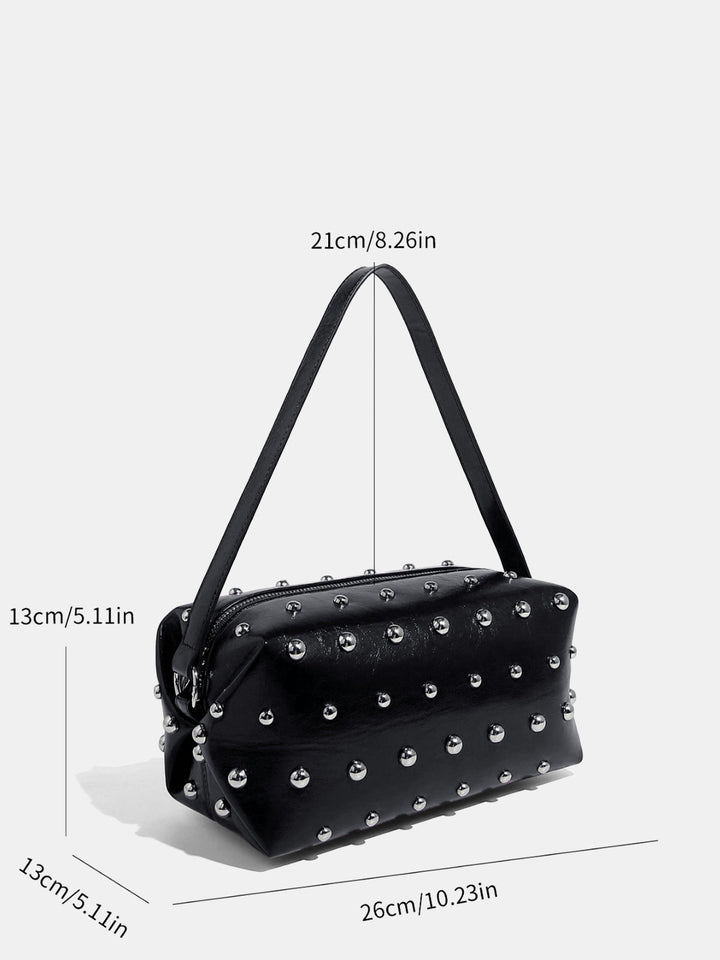 Studded Boxy Shoulder Bag