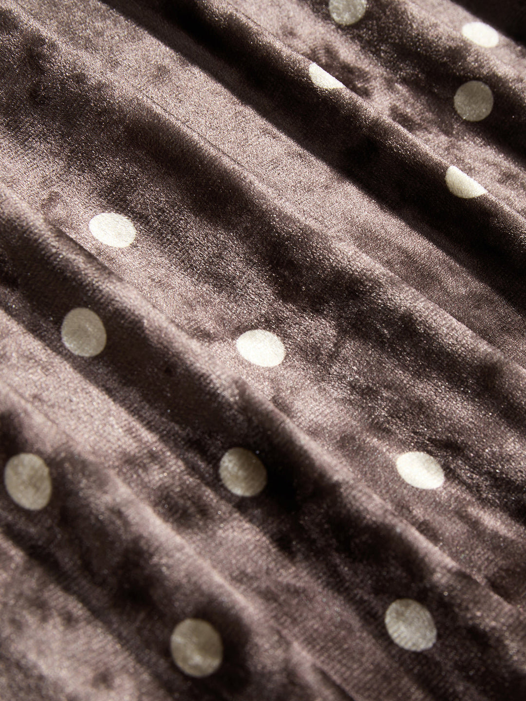 Velvet Polka Dot Lace-Trim Cami Midi Dress