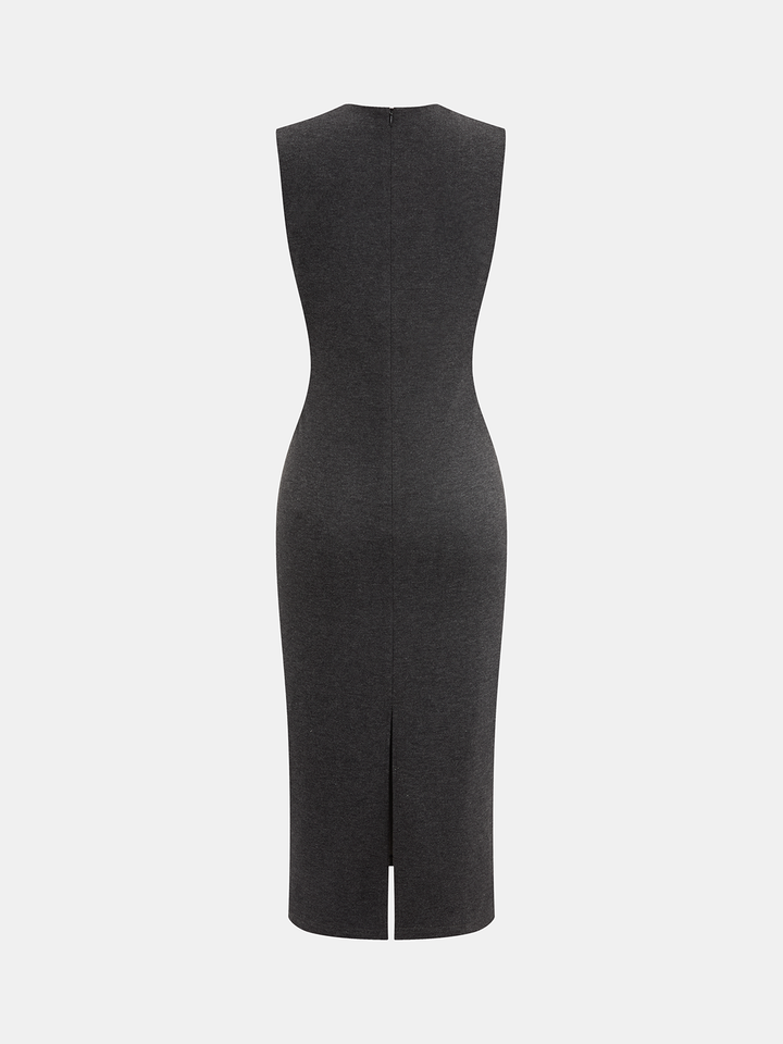 2 in 1 Waistcoat Sleeveless Bodycon Dress