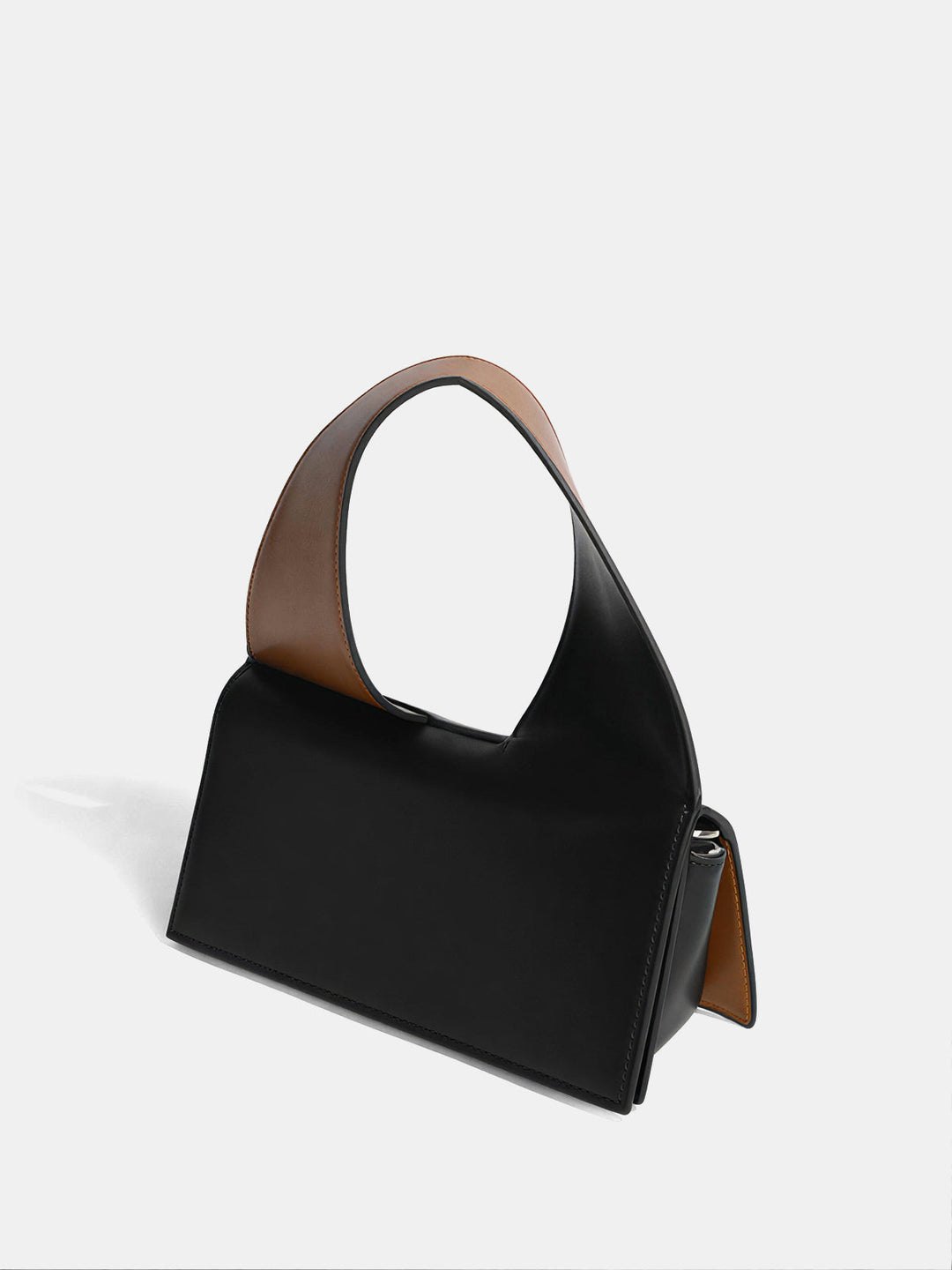 Color-Block Geometric Top-Handle Bag