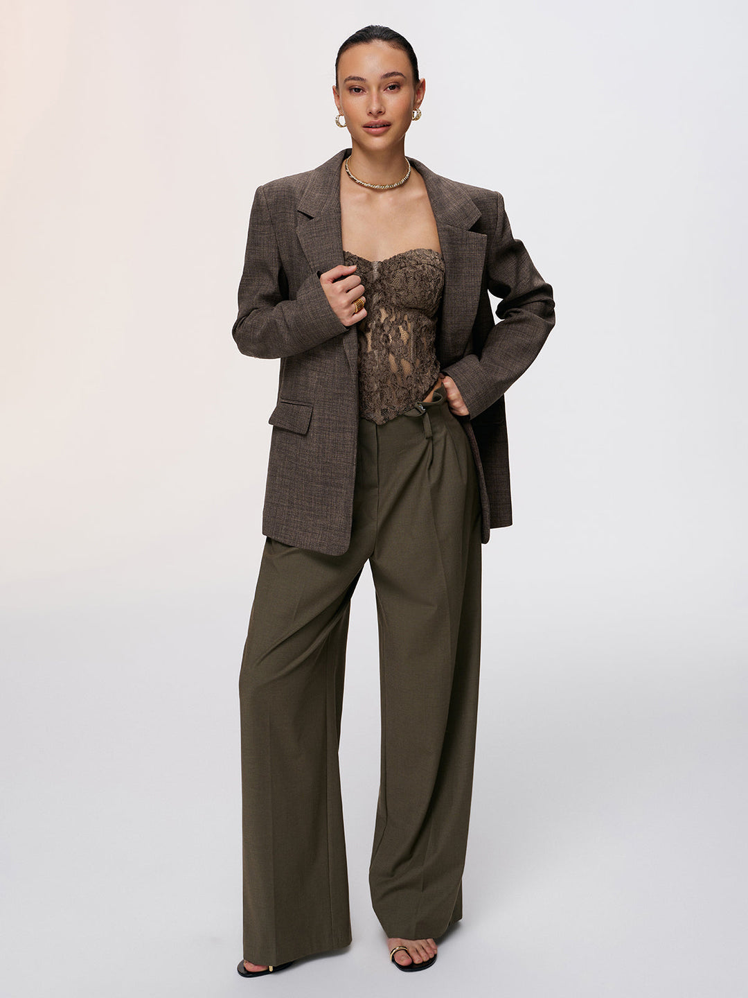 Lace Back Tie Detail Blazer