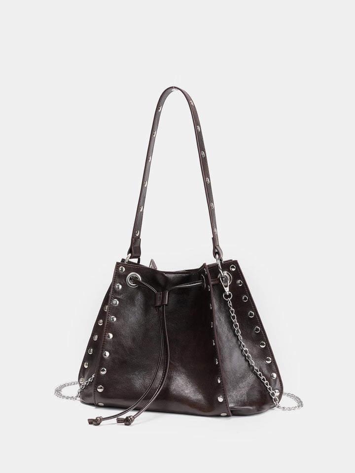 Studded Chain Bucket Bag