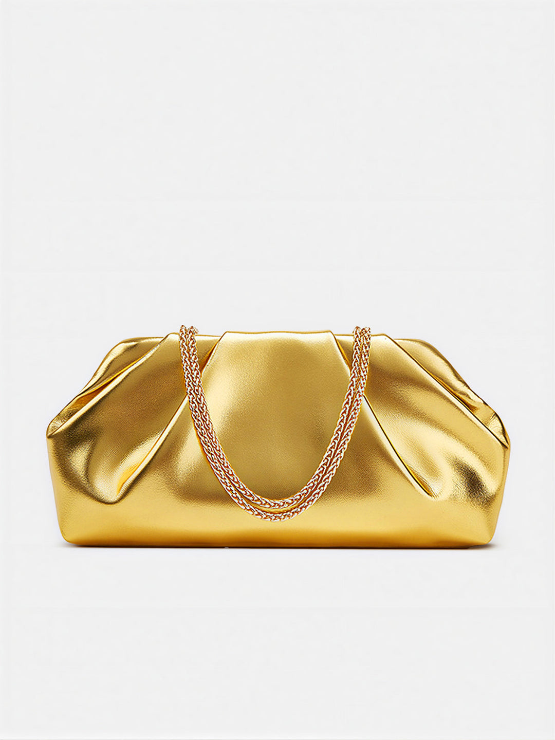 Crinkled Chain Strap Cloud Bag