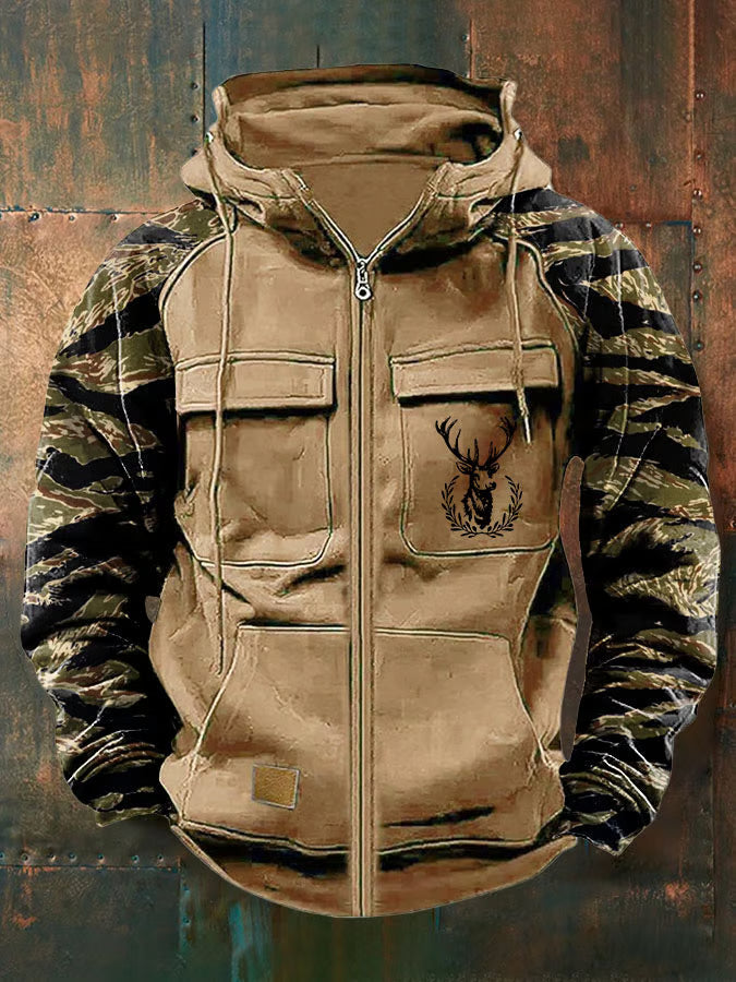Neil | Clean Multi-Pocket Zip Hoodie