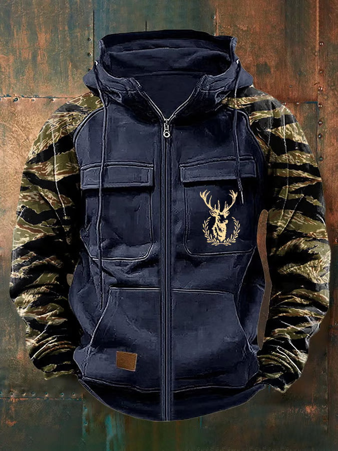 Neil | Clean Multi-Pocket Zip Hoodie
