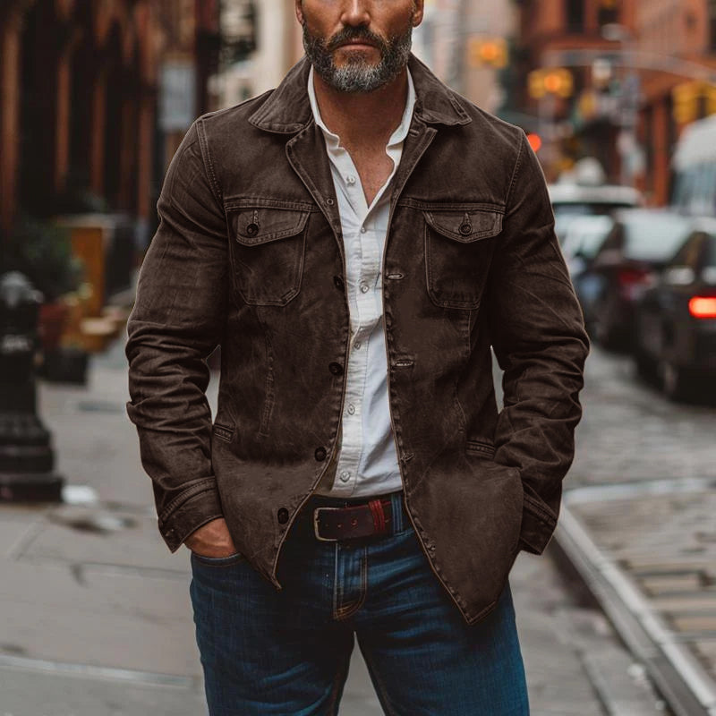 Denholm – Vintage Leather Work Jacket
