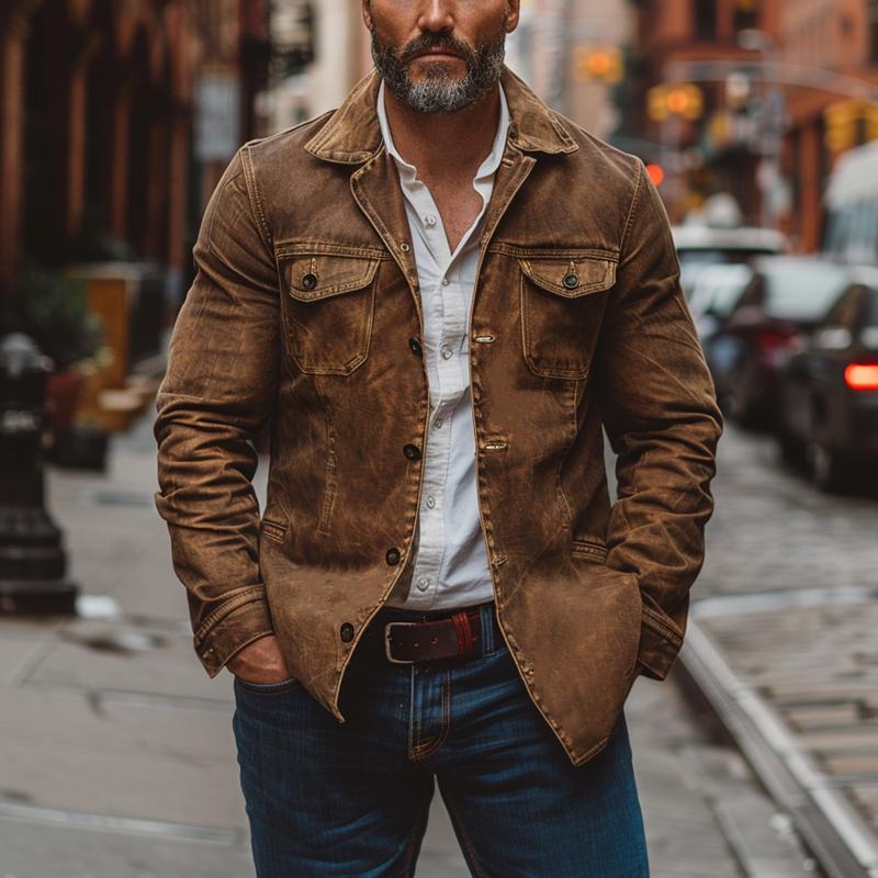 Denholm – Vintage Leather Work Jacket