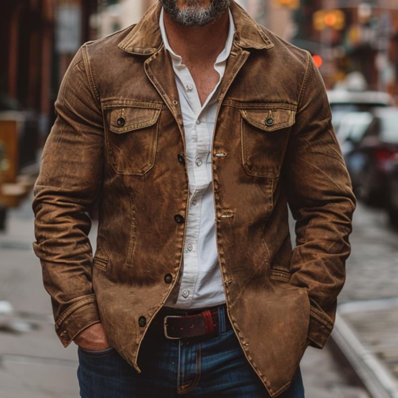 Denholm – Vintage Leather Work Jacket